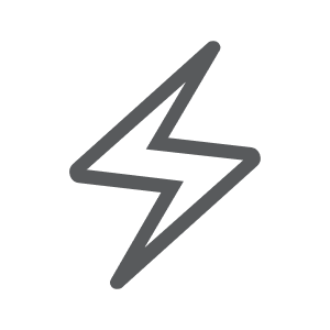 electric_bolt-energiekosten-rechner-fuer-unternehmen-energiekosten-senken-enline - Energie-Plan + Management GmbH Gray zigzag lightning bolt icon on black background (decorative/pure ornament)